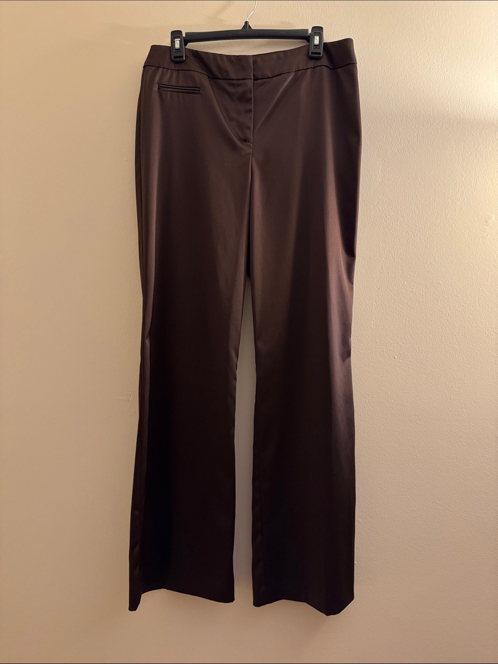 JS COLLECTION Brown Satin Pants
